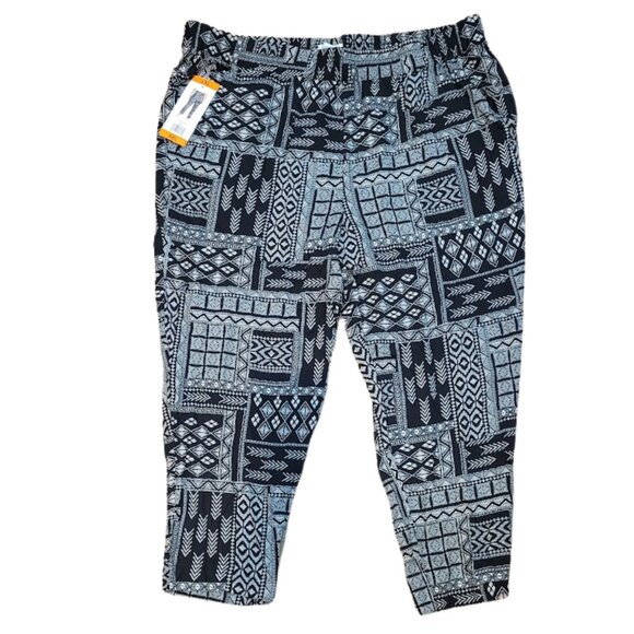 Jessica Simpson Soft Pants Black and White Geometric NWT XXL - Picture 2 of 3